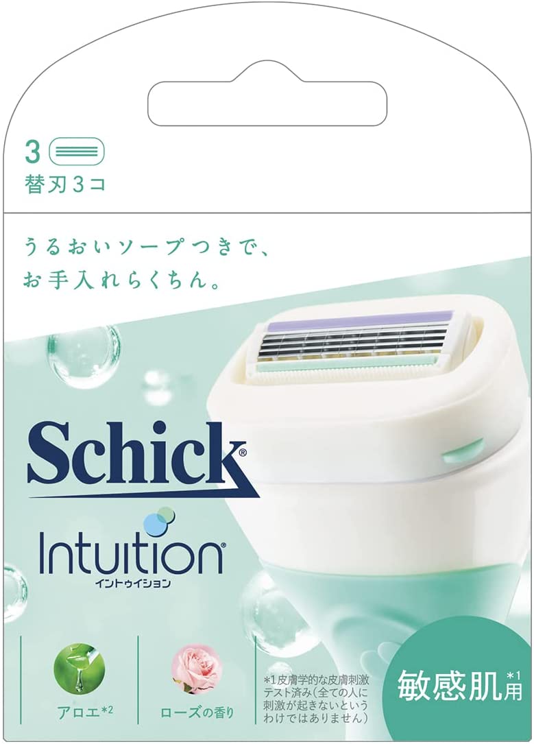 Schick 舒適牌 Schick 別緻的片劑插入敏感的皮膚替代刀片（3件）