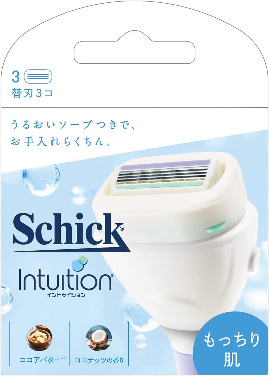 Schick 舒適牌 Schick 別緻的Schick Inttion是一個堅固的皮膚替代刀片（3件）