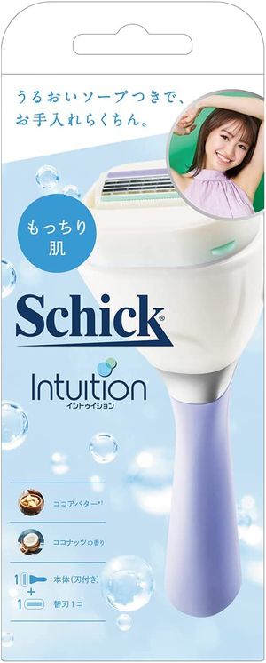 Schick Intuition Moist Skin Slim Holder (with blade + 1 replacement blade)