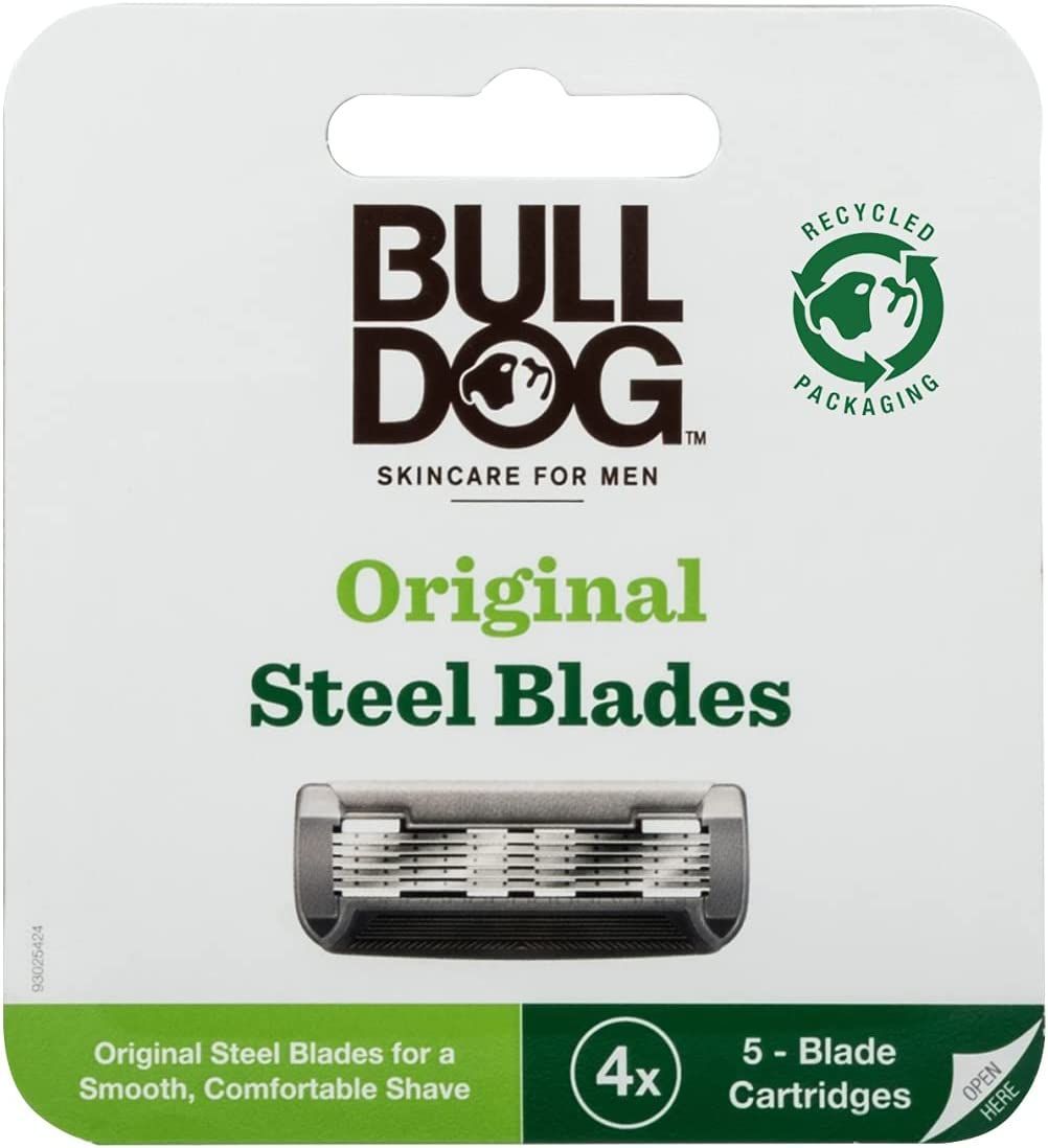 Schick Bulldog 5-blade original replacement blades, pack of 4, men's razor