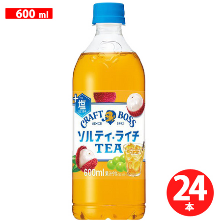 산토리 푸즈 크래프트 보스 솔티 라이치 티 600ml×24병