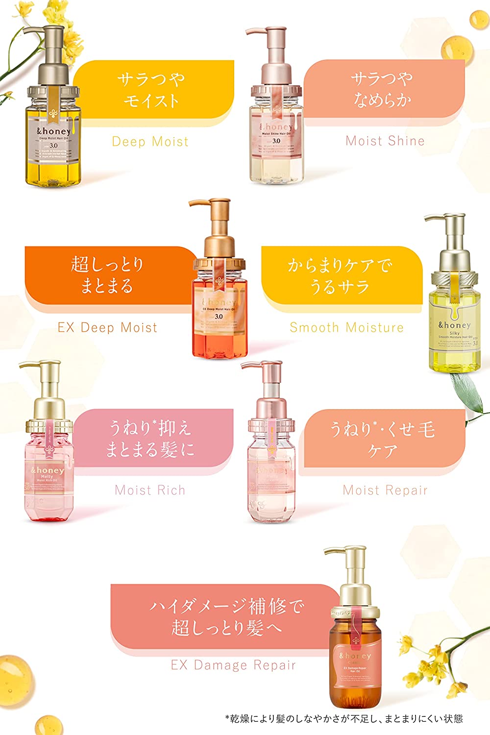 アンドハニー クリーミー EXダメージリペア ヘアオイル 3.0 100mL