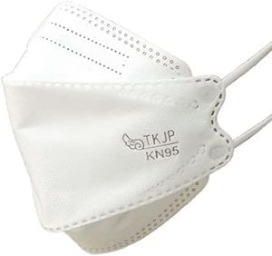 TKJP KN95 High -performance Face Mask For Kids (K06), White, Individually Wrapped, 30 PCs