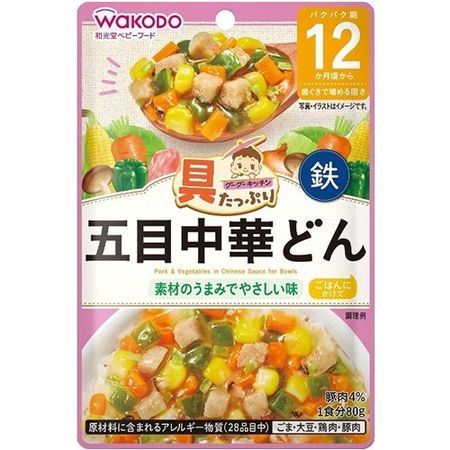 재료가 풍부하게 들어간 구구키친 오목 중화덮밥 80g