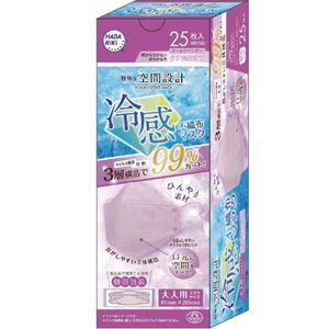 Cooling Non-Woven Face Masks with Special 3D Structured Design (Individually Wrapped), 25 Pieces