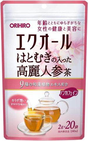 オリヒロ エクオールはとむぎの入った高麗人参茶 2g×20袋