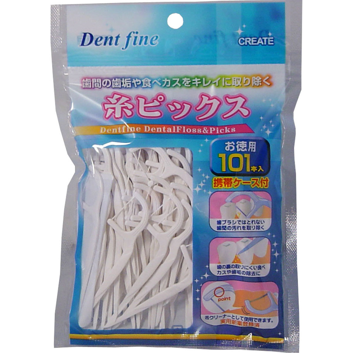 CREATE CREATE Dentfine 牙線棒 101入