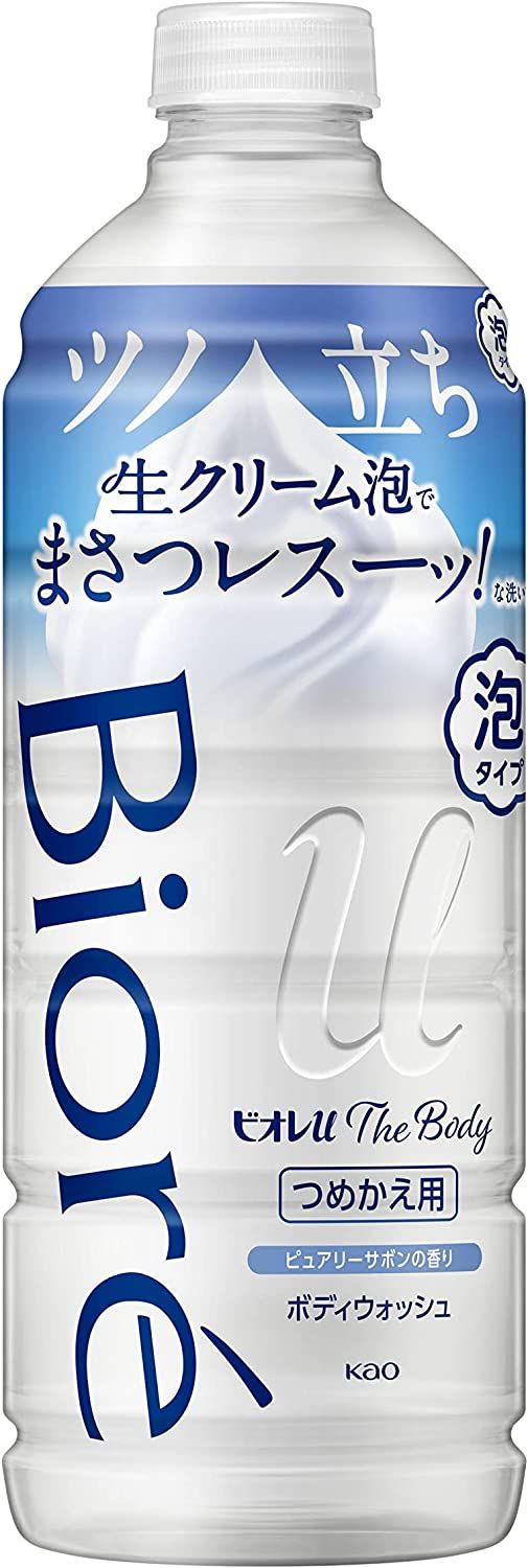 Kao Biore U Body Foam Type Pure Salavon For the scent of pure sabon 440ml