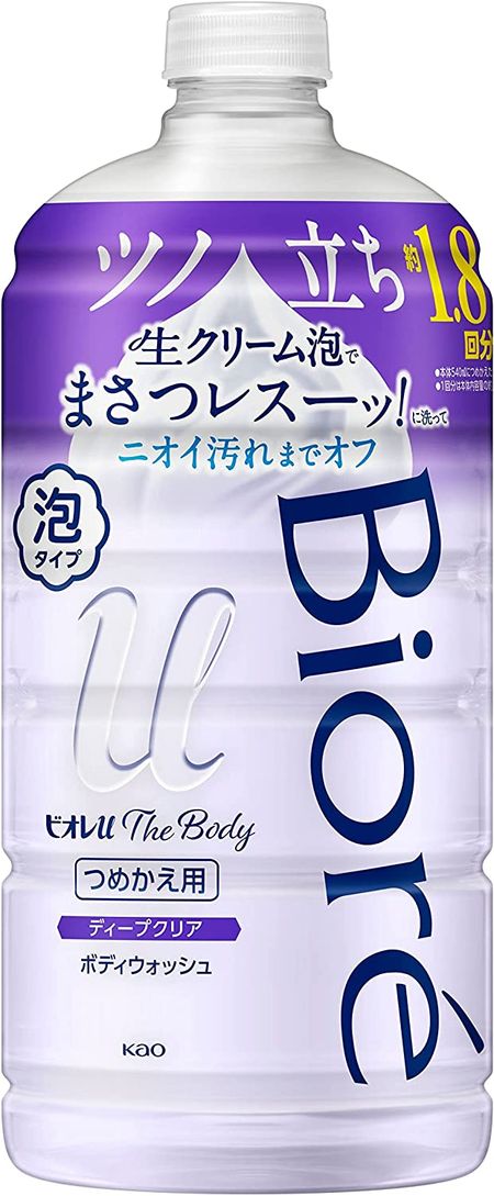 카오 비오레U 더 바디 폼 타입 딥 클리어 허벌 프레시 향 리필용 780ml