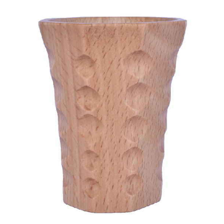 Fujigei MOSC-60-D-BE [Ochoko (small sake cup) 30ml, wooden, carved]