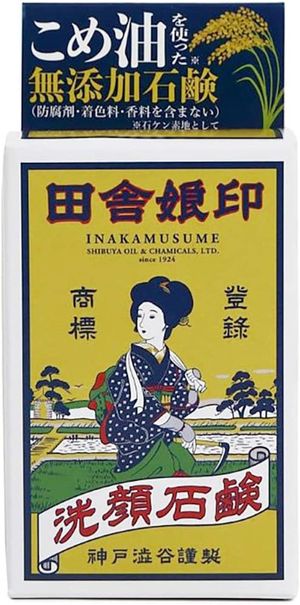 渋谷油脂 田舎娘印 洗顔石鹸 100g