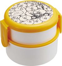 스케이터 항균 도시락통 2단 원형 500ml 냥코 대전쟁 일본제 ONWR1AG-A