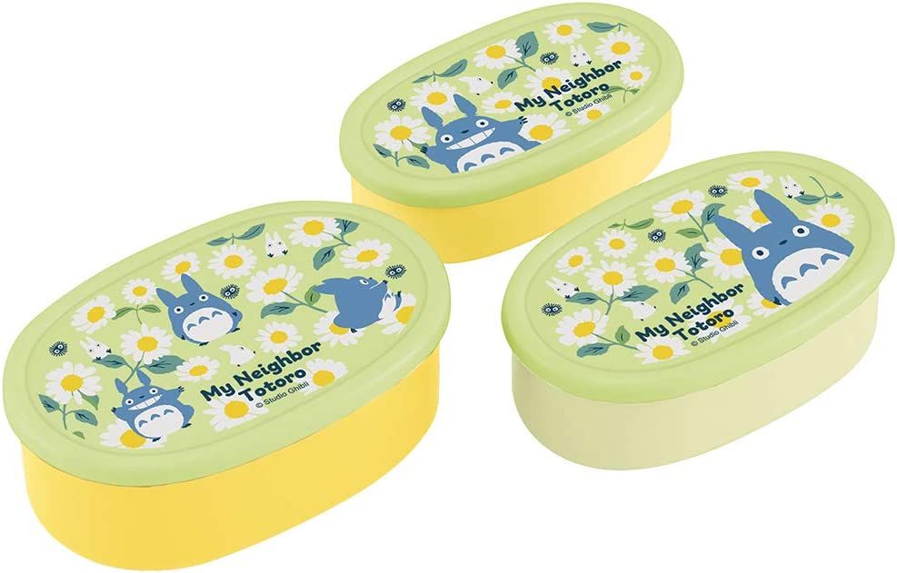 Skater AG+ antibacterial preservation container 3 pieces Totoro Daisy Ghibli Made in Japan 860ml SRS3SAG