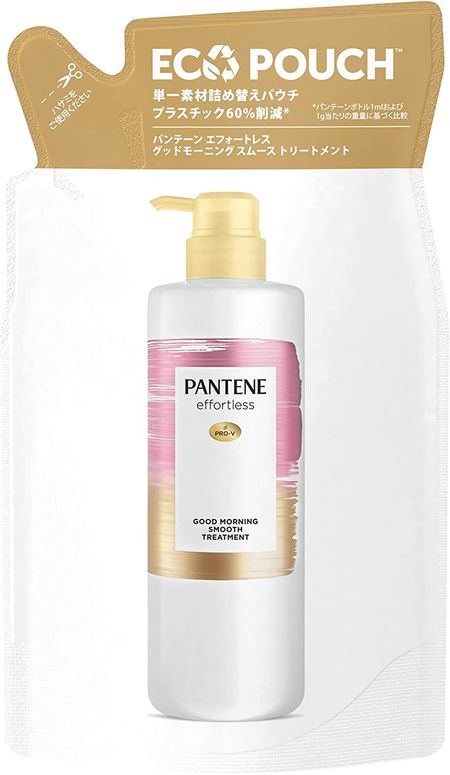 P&G 潘婷 Effortless Good Morning Smooth 無添加防腐劑 替換裝護髮乳 350g