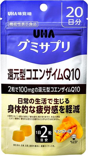 UHA Gumi Sapuri Reduced Coenzyme Q10 Mango -flavored stand pouch 40 tablets 20 days [Functional display food]
