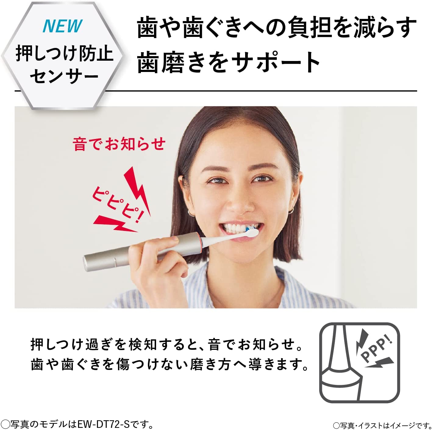 Panasonic EW-DP36-K [Doltz Sonic Electric Toothbrush] ｜ DOKODEMO