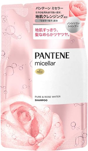 P&G Pantene Micellar Silicone-Free Shampoo Pure & Rose Water Refill 350mL