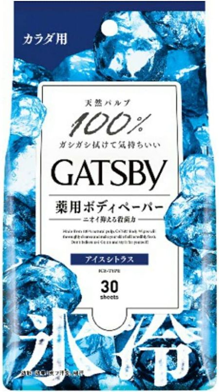 Mandom Gatsby 冰爽止汗香体纸 冰爽柑橘超值装 30 片
