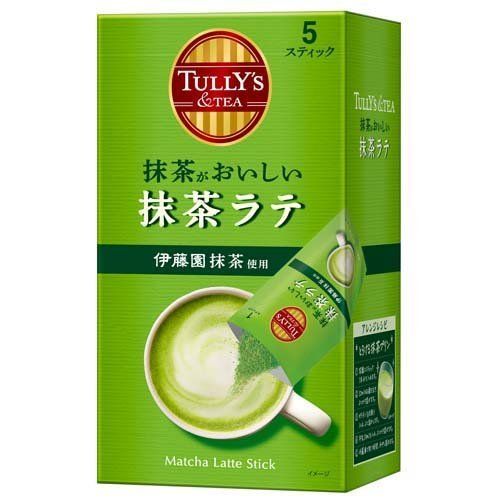 Itoen Tully's Stick Matcha Latte with delicious matcha (18g x 5 pieces)