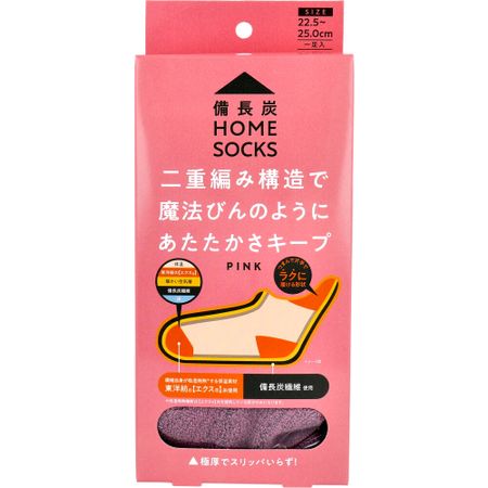 COGIT 備長炭居家襪 粉紅色 22.5-25cm