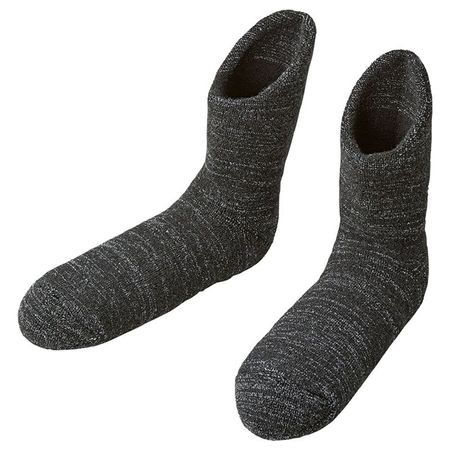 Cojit Binchotan Home Socks, Long Ankle, Dark Gray, 22.5-25cm