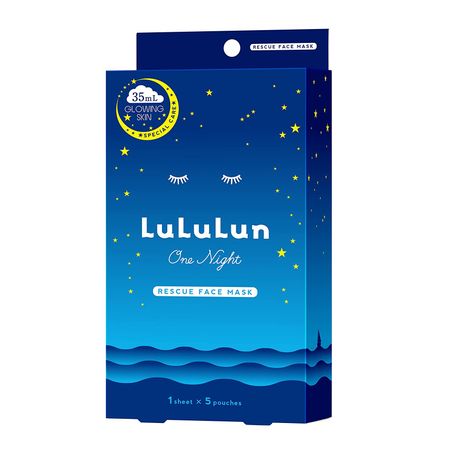Lululun One Night Rescue Transparent Face Mask 35mL x 5 packs