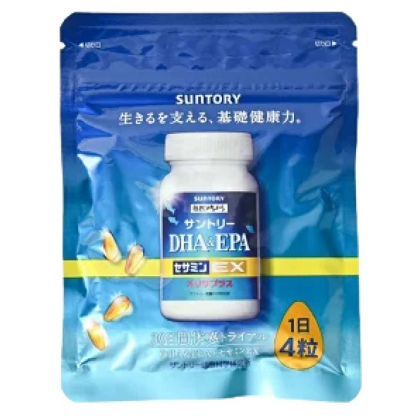 SUNTORY 三得利DHA&EPA芝麻明EX 30天份120粒環保補充袋裝