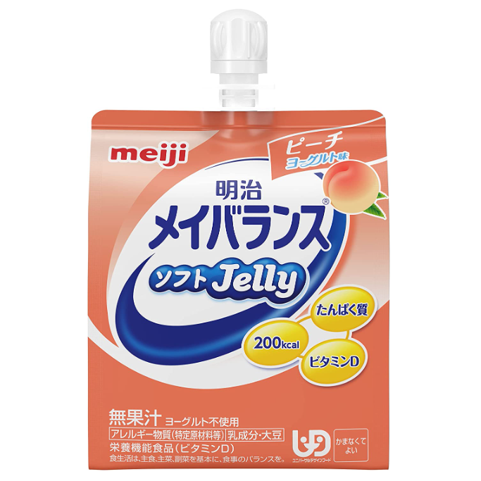 明治 Meiji Meiji可能平衡軟果凍桃酸奶125毫升[營養補充劑]