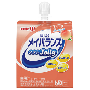 Meiji Meiji可能平衡軟果凍桃酸奶125毫升[營養補充劑]
