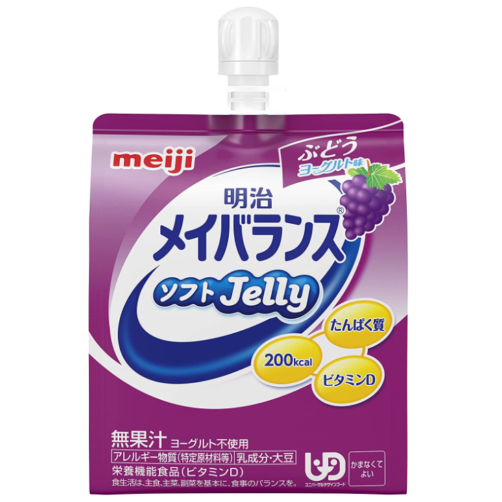 明治 Meiji Meiji可能平衡軟果凍葡萄酸奶味125毫升[營養補充]
