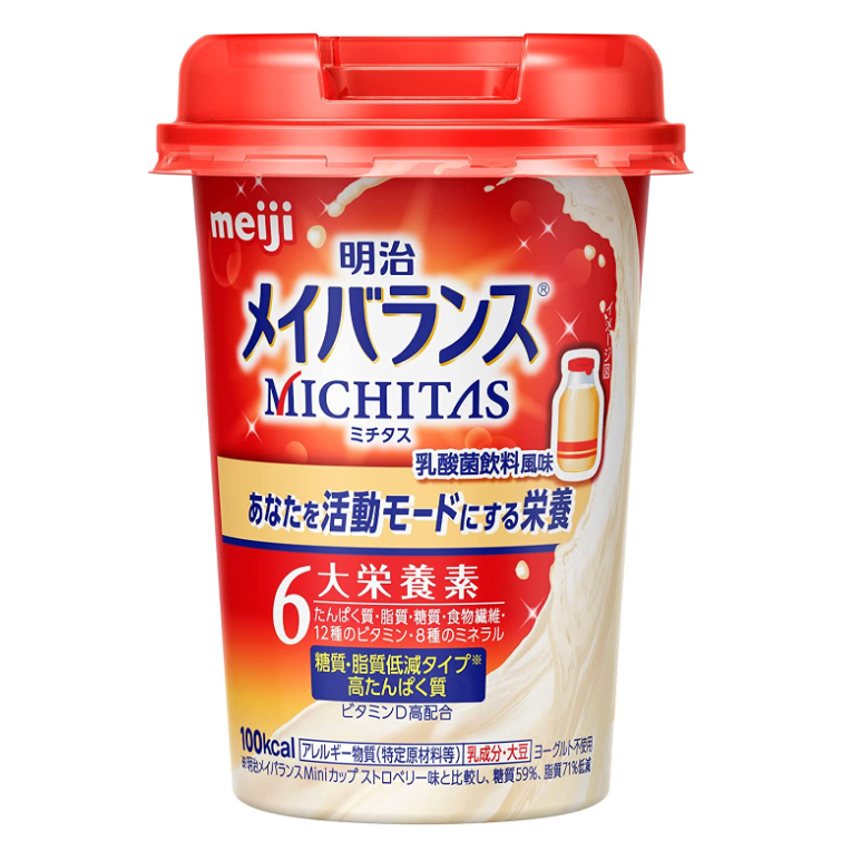 Meiji可能平衡Michitas杯乳酸细菌饮料125ml