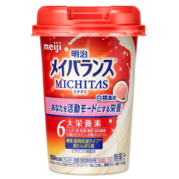 Meiji May Balance Mechitas Cup White Peach Flavor 125ml