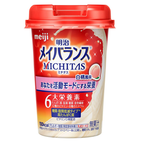 Meiji Mei Balance MICHITAS Cup White Peach Flavor 125ml