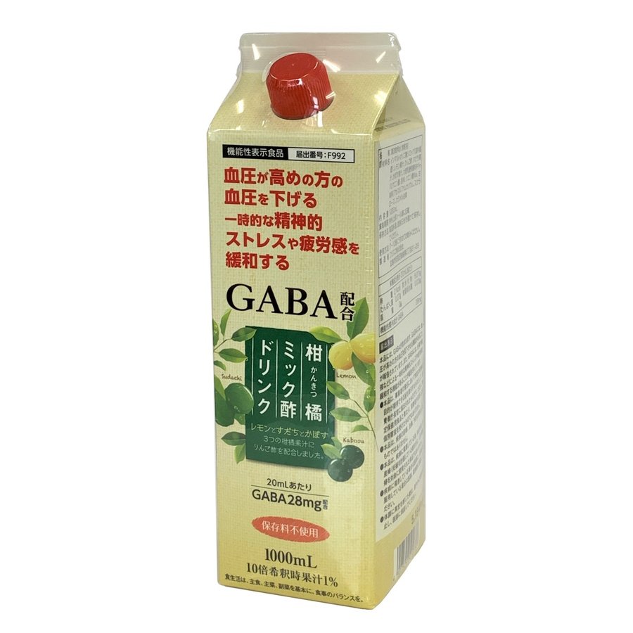 MAEDA Co., Ltd Maeda Pharmaceutical Citrus Mick Vinegar Drop Link鏈接功能標籤食品（GABA）1000ml