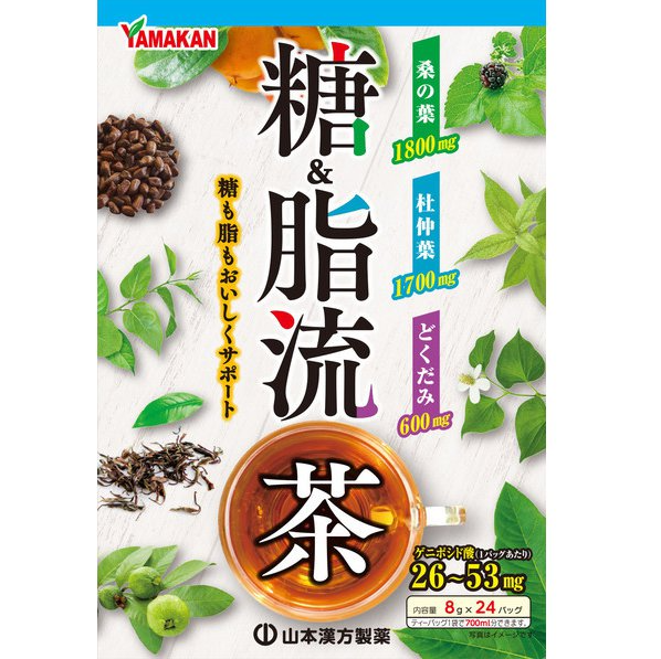 Yamamoto Kampo製藥糖和油膩的流茶8G x 24包