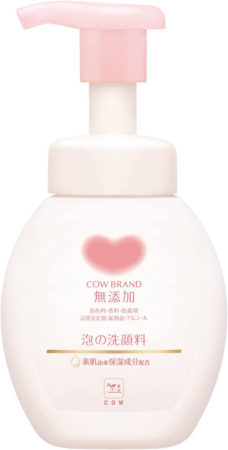 牛乳香皂公斤社 牛奶肥皂牛品牌無添加劑泡沫，帶有面部清潔泵160ml