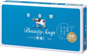 牛奶肥皂牛品牌蓝色盒85克x 3件