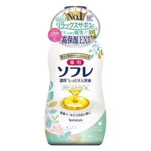 バスクリン 薬用ソフレ 濃厚しっとり入浴液 リラックスサボンの香り 480mL