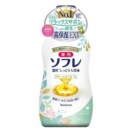 Bathclin Medicinal Sofre Rich Moist Bath Liquid Relaxing Soap Scent 480mL