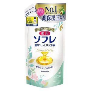 バスクリン 薬用ソフレ 濃厚しっとり入浴液 リラックスサボンの香り つめかえ用 400mL