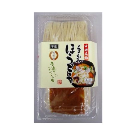 요코우치 제면 수타 호우토 4인분 세트 (면 200g×2봉지, 미소 50g×2봉지)