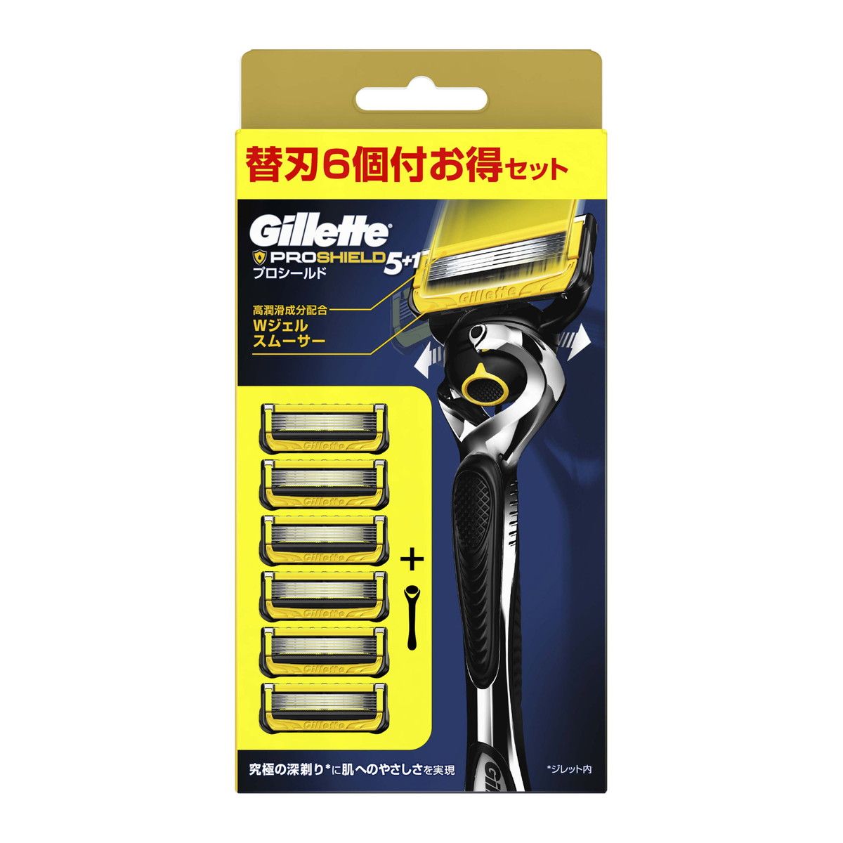 6 개의 교체 블레이드가있는 Gillette Professional Shield Razor 1