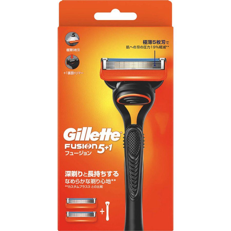 Gillette フュージョン カミソリ 本体 1コ 替刃 2コ付