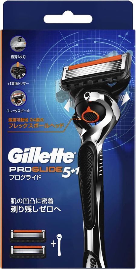 吉列 Proglide 剃须刀，1 把，2 个替换刀片