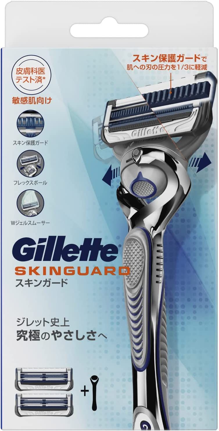 Gillette スキンガード カミソリ 本体 1コ 替刃 2コ付