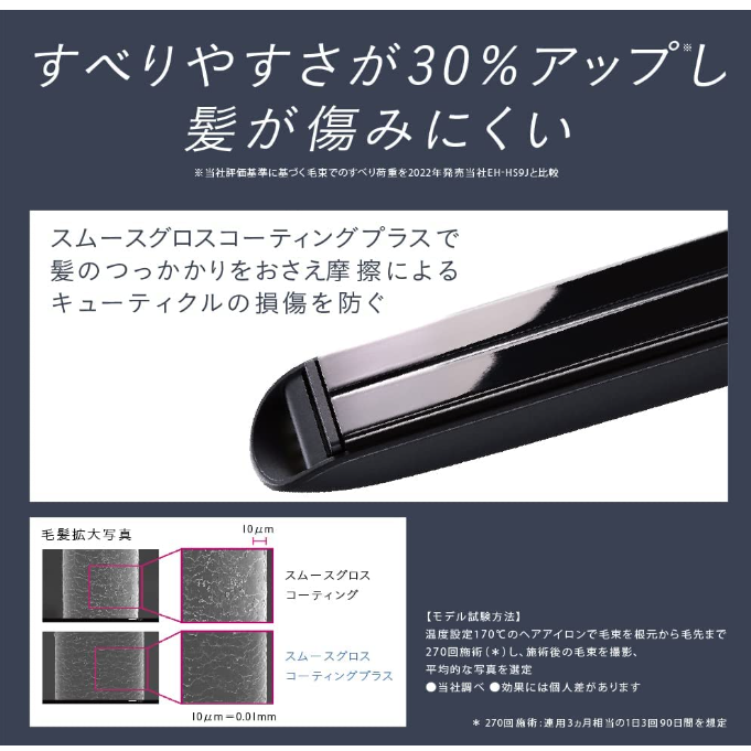 Panasonic Hair Iron Nanocare直接海外黑色EH-HS0J-K ｜ 多和夢