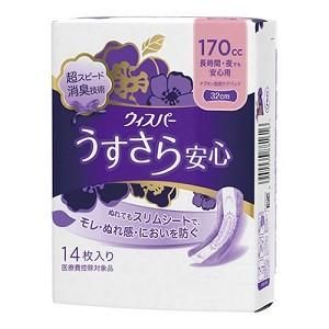 Ｐ＆Ｇジャパン ウィスパー うすさら安心 長時間・夜でも安心用 170cc 14枚