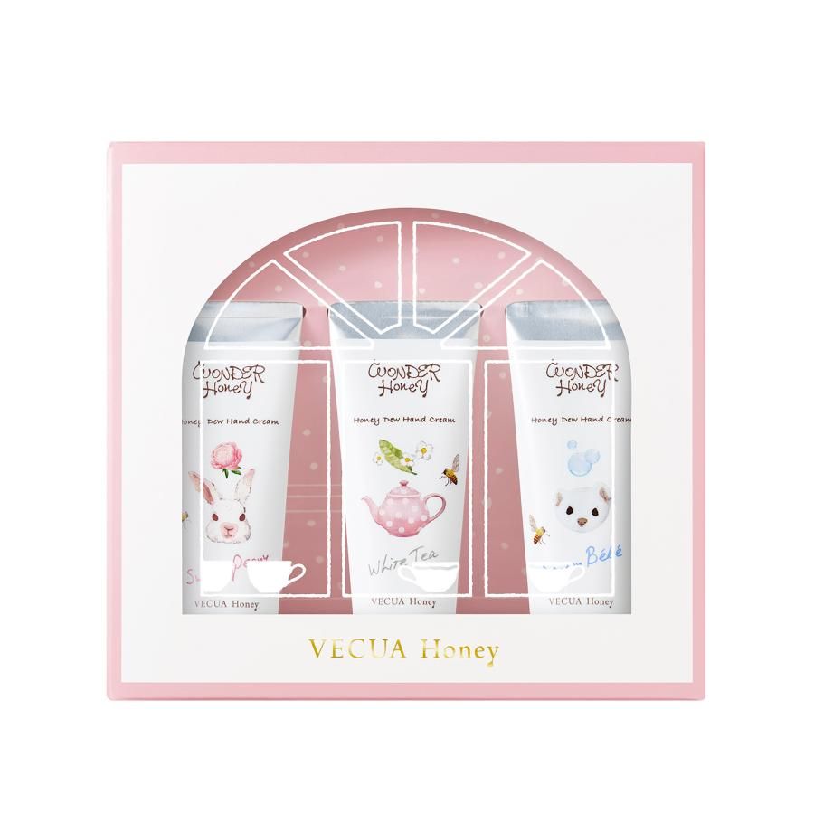 VECUA Honey(베큐어 허니) 원더 허니 벌꿀의 숲 핸드 크림 선물 스위트 트리오 20 g×3개입