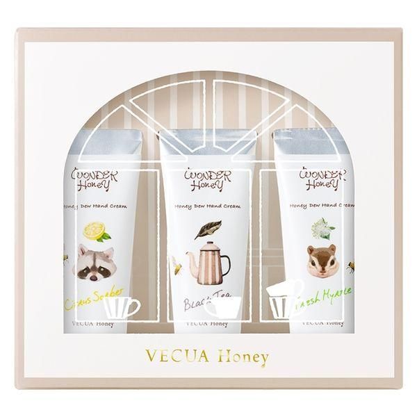 VECUA Honey（ベキュアハニー） ワンダーハニー はちみつの森のハンドクリームギフト フレッシュトリオ 20g×3個入