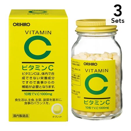 【3個セット】オリヒロ ビタミンC粒 箱 300粒